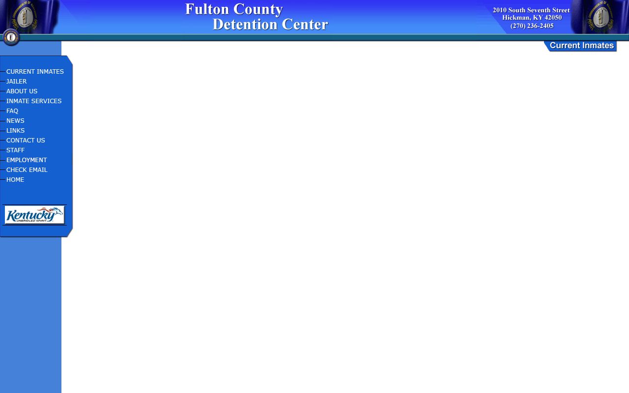 Fulton County Detention Center current inmates frame for Hickman County roster search